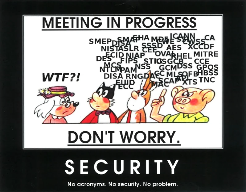 Meme about security acronyms